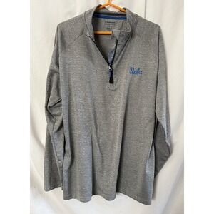 Champion UCLA Bruins Pullover‎ Mens Sz Large Gray Embroidered Logo ¼ Zip